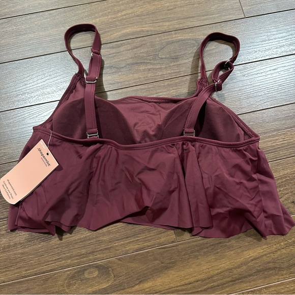 NWT Shapermint Swim Ruffled Bikini Top L - Picture 3 of 4